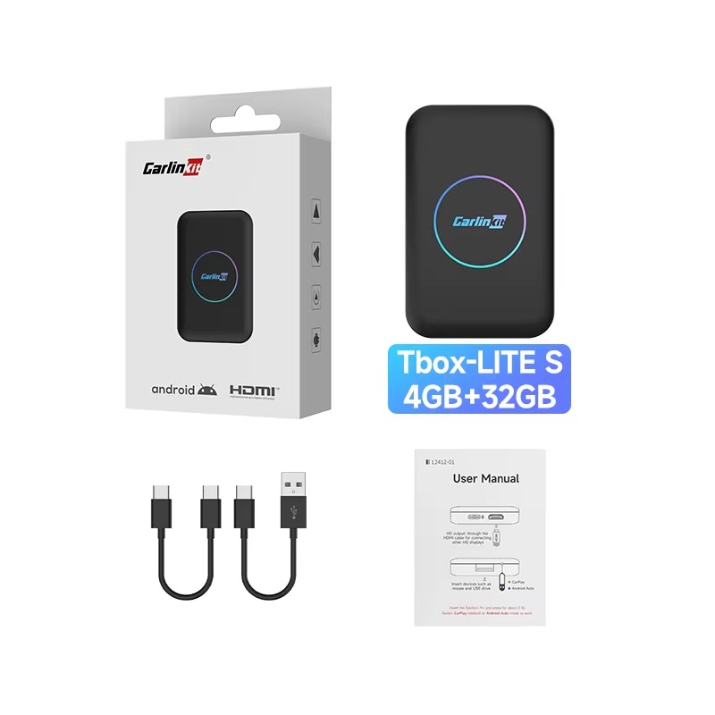 Continut pachet Adaptor Auto Wireless Carlinkit CPC200-TBOX LITE S
