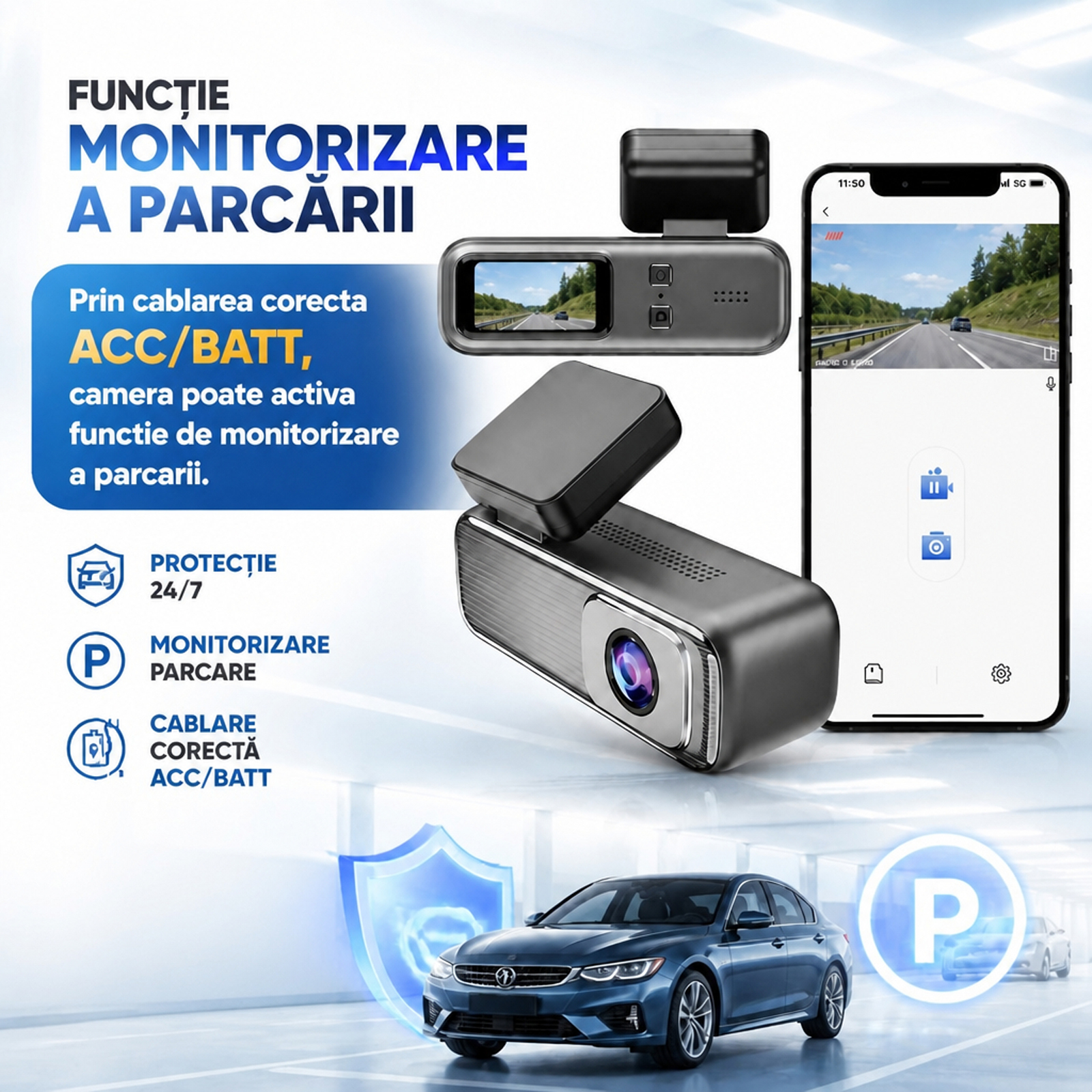Monitorizare eficienta in timpul parcarii