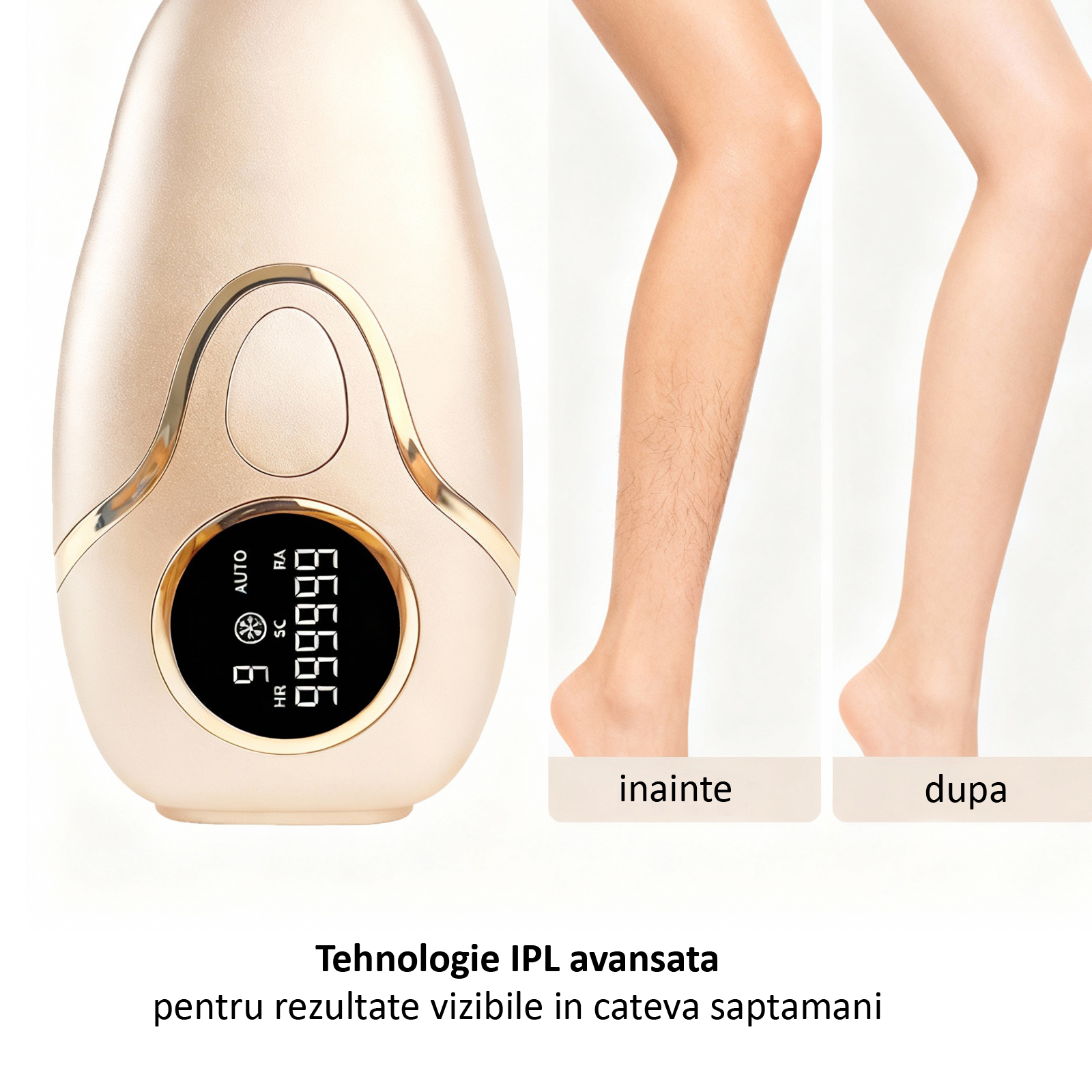 Tehnologie IPL avansata: folosit atat de femei, cat si de barbati, pentru rezultate vizibile in cateva saptamani.