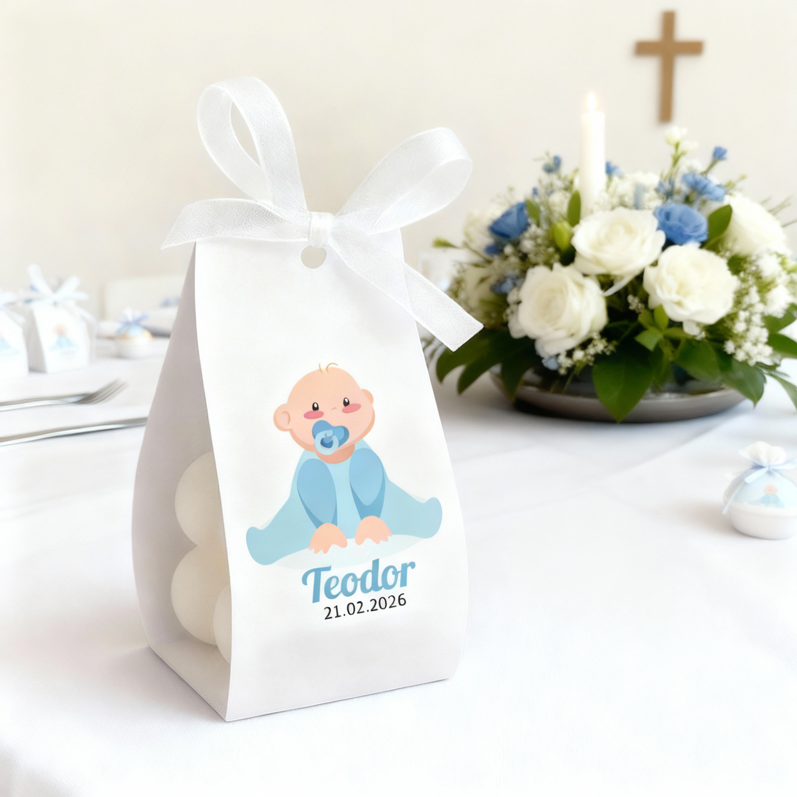 Marturie botez lumanare, bebe baietel