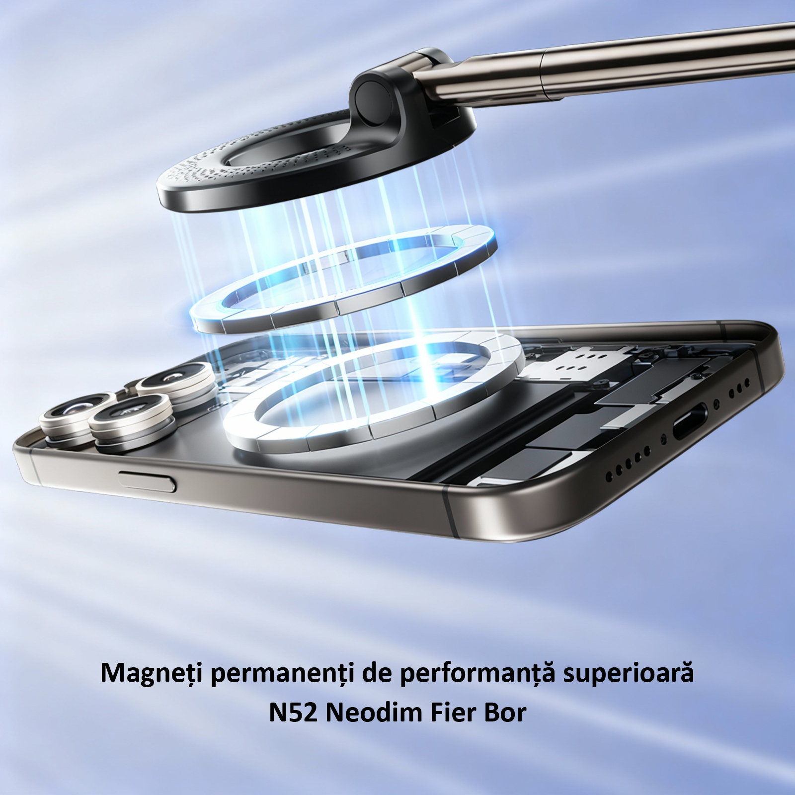 Suport auto telefon, SD10, magnetic, prindere prin vacuum