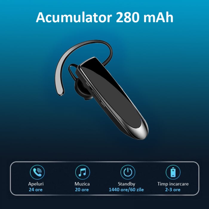 Casca Bluetooth 5.0, handsfree, LC-B41, negru [3]