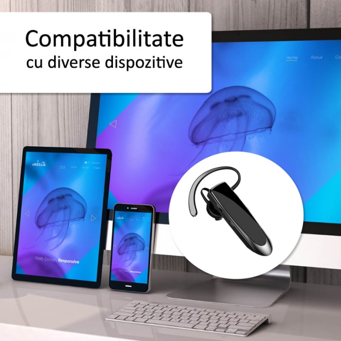 Casca Bluetooth 5.0, handsfree, LC-B41, negru [2]