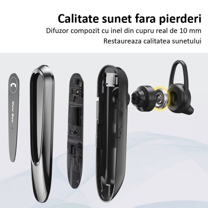 Casca Bluetooth New Bee LC-B45 pentru Soferi – Microfon Dual DSP, Autonomie 24h [6]