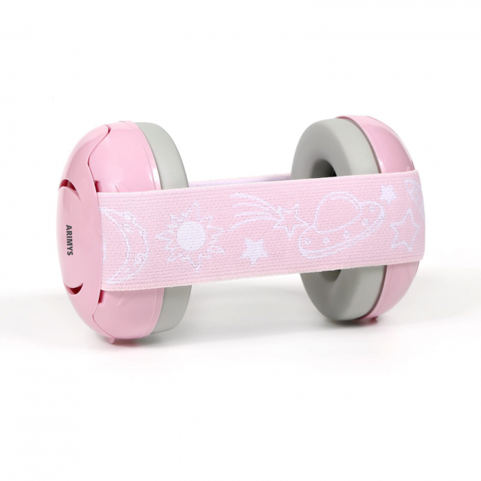 Casti antifonice bebelusi si copii 3-12 luni, roz-gri [4]