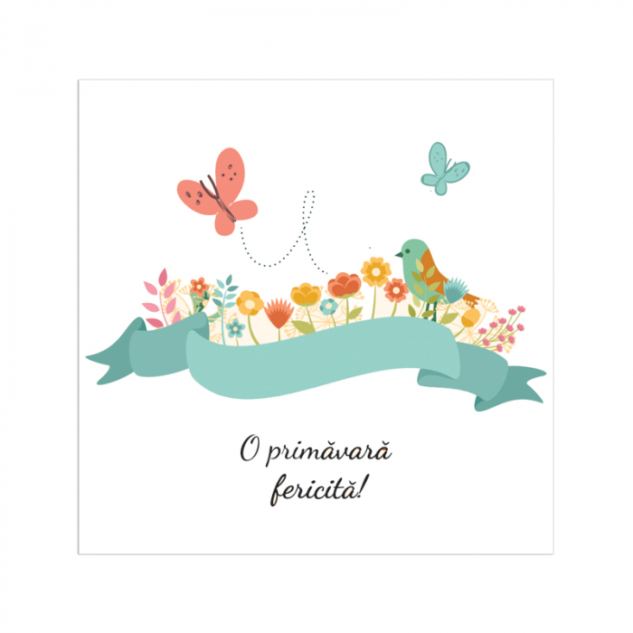 Felicitare martie flori si fluturasi [2]