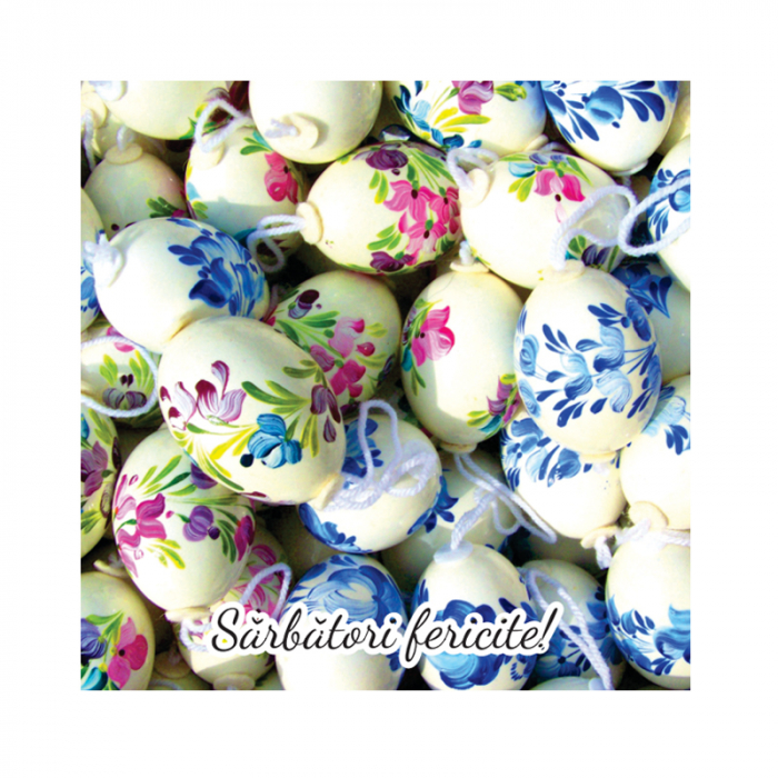 Felicitare Paste oua inflorate [2]