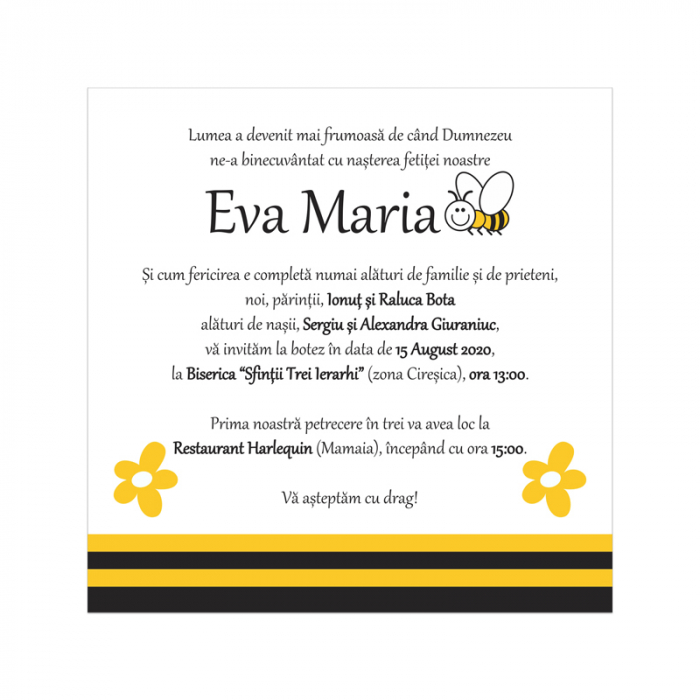 Invitatie botez Albinuta [2]