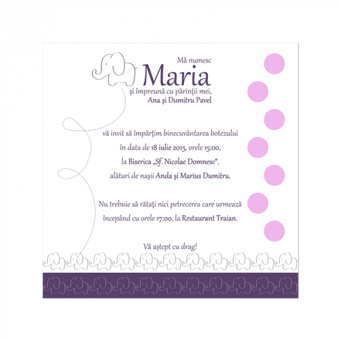 Invitatie botez Elefantel [2]