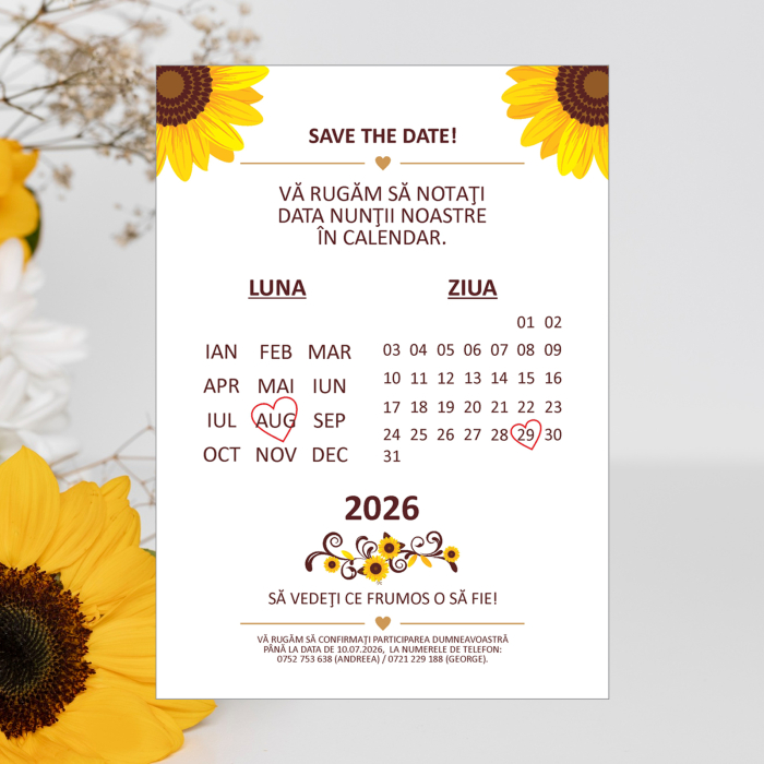 Invitatie nunta tip postcard [2]