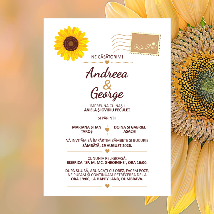 Invitatie nunta tip postcard [4]