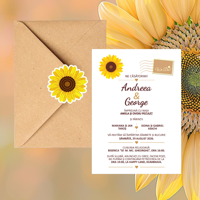 Invitatie nunta tip postcard [3]