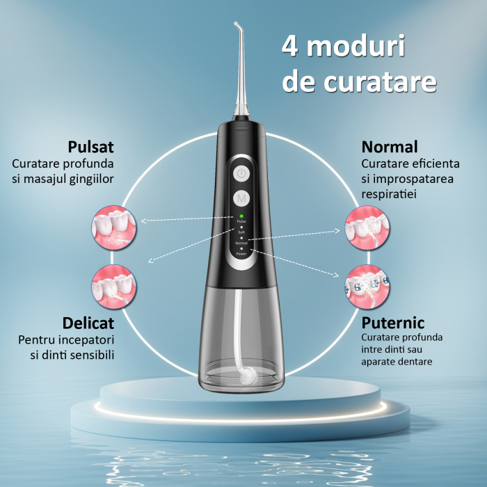 Irigator bucal negru, M139Pro, rezervor 300 ml [3]