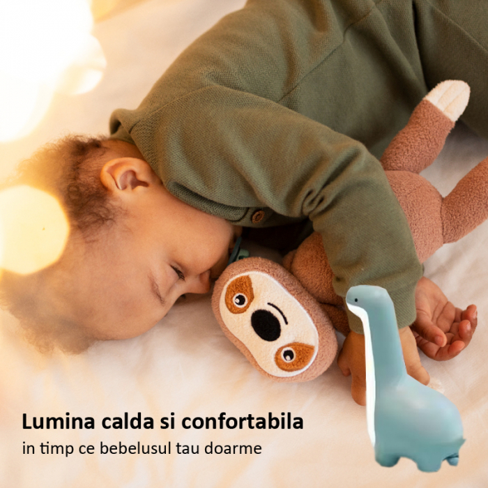 Lampa de veghe copii, Dinozaur albastru, USB LED, model 8002 [2]
