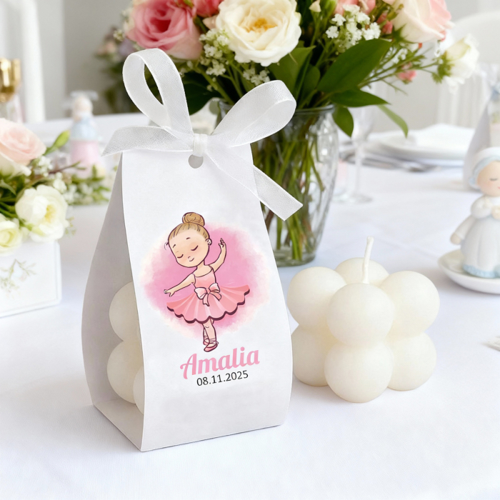 Marturie botez lumanare, balerina roz [2]