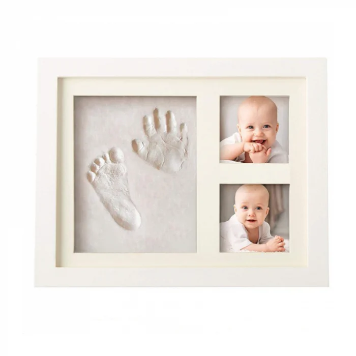 lampa de veghe copii dinozaur albastru LED USB + rama foto si kit amprenta bebelus [5]