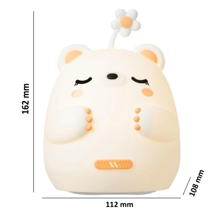 Pachet lampa de veghe copii ursulet LED USB si aspirator nazal electric pentru bebelusi [8]