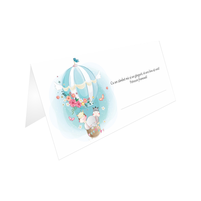 Place card plic de bani botez balon aer cald [2]