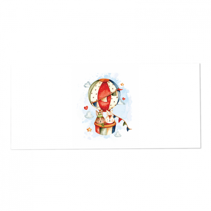 Place card si plic de bani botez balon aer cald multicolor [4]
