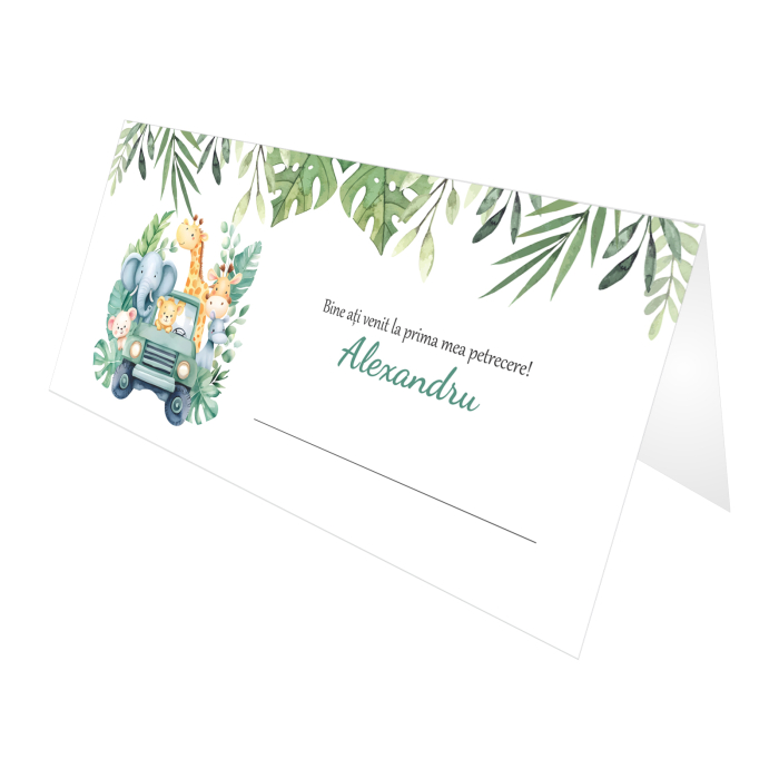 Place card si plic de bani botez safari jungle [3]