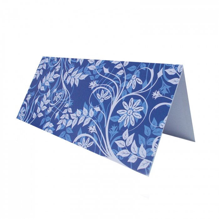 Plic de bani - place card nunta/botez model pattern floral albastru [3]