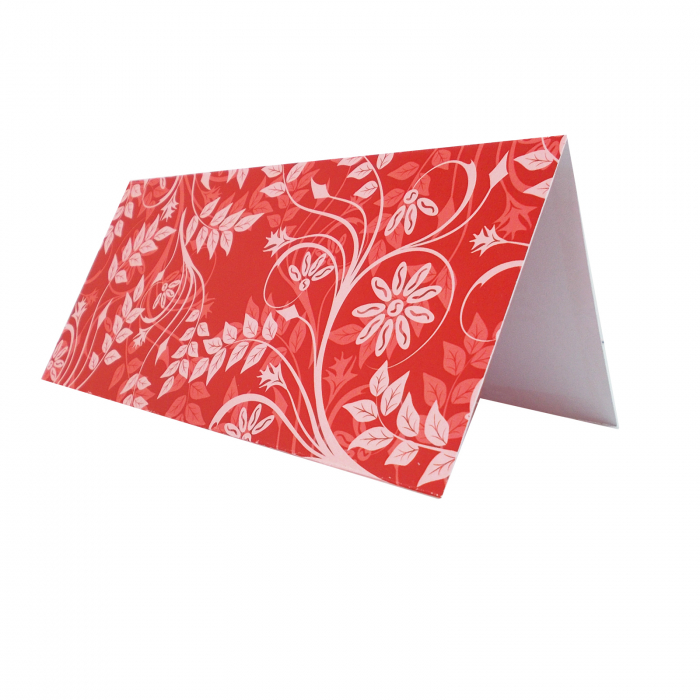 Plic de bani - place card nunta/botez model pattern floral rosu [3]