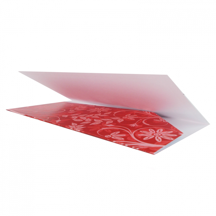 Plic de bani - place card nunta/botez model pattern floral rosu [5]