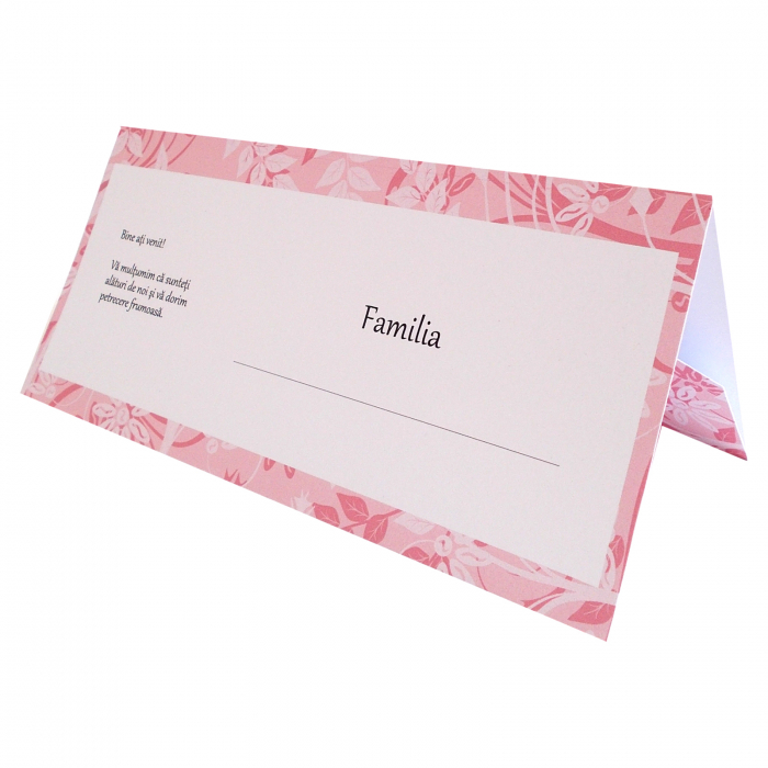 Plic de bani - place card nunta/botez model pattern floral roz [1]