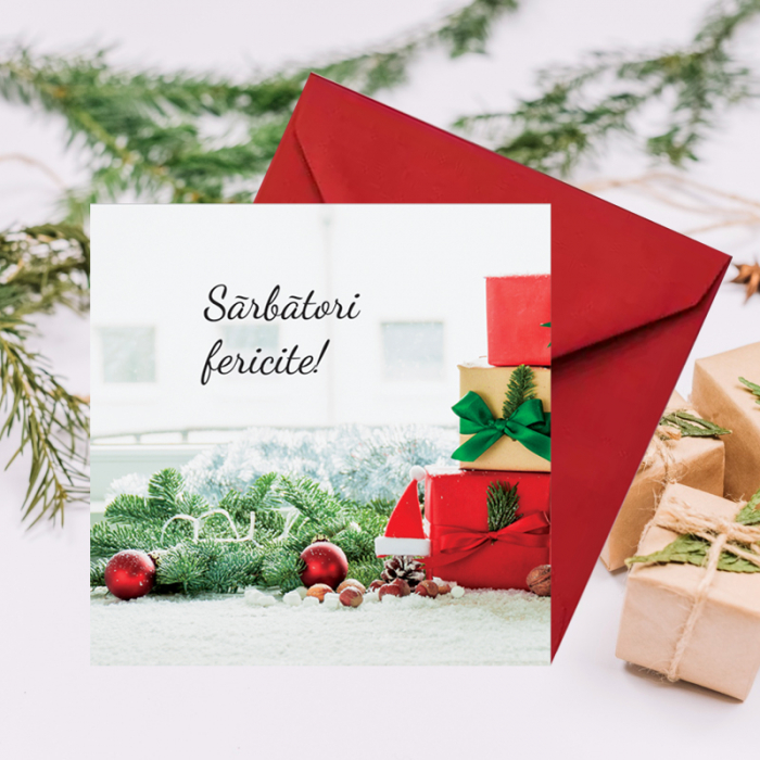Set 10 felicitari Craciun mix, cu plicuri incluse 130x130 mm [3]