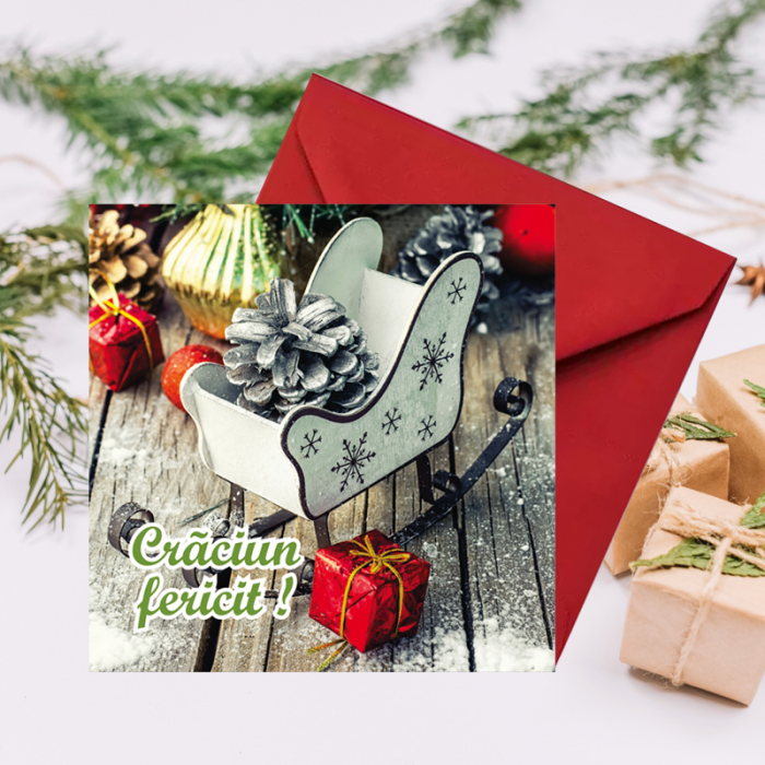 Set 10 felicitari Craciun mix, cu plicuri incluse 130x130 mm [10]