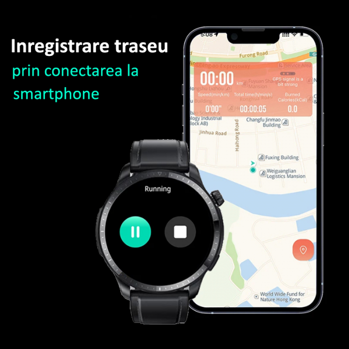 Smartwatch fitness, ecran 1,39 inch, T52 [3]