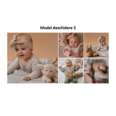 Album foto patrat, botez bebe, 25x25 cm [6]