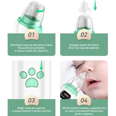 ASPIRATOR NAZAL ELECTRIC PENTRU COPII, KA1001 [5]