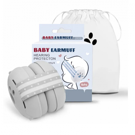 JUCARII, COPII & BEBE - Casti antifonice bebelusi si copii 3-12 luni, gri