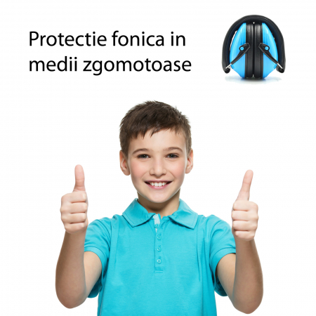 Casti antifonice copii, baietel 3-6 ani, albastre, reglabile [2]