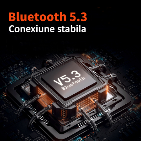 Casti audio gaming, Wireless, E80, negre, anulare activa a zgomotului [1]