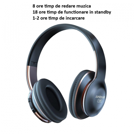 Casti audio gaming wireless P17, negre [1]