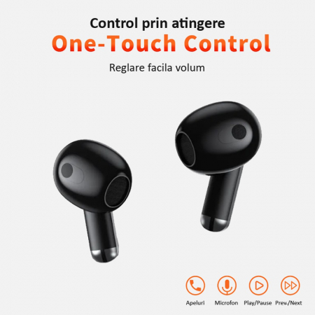 Casti wireless audio, Bluetooth 5.3, autonomie 6 ore, negru [3]