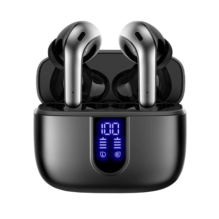 Casti Audio & Gaming - Casti wireless audio X08, afisaj digital, control tactil