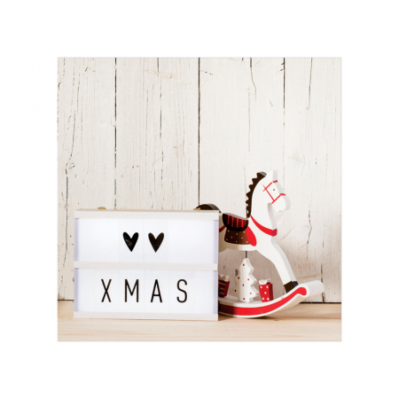 Felicitare Craciun calut de lemn X-MAS [1]
