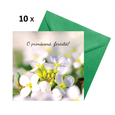 Felicitari Martie - Felicitare martie flori albe