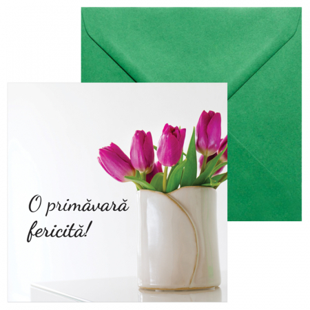 Felicitari Martie mix poze - Felicitare martie lalele lila