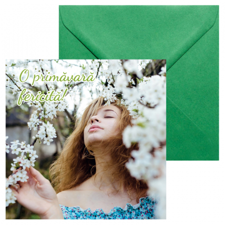 Felicitari Martie - Felicitare martie pomi infloriti