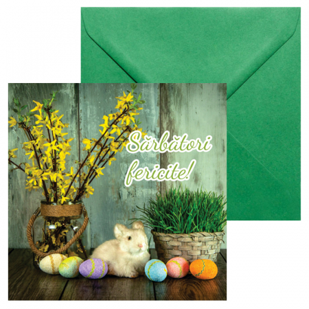 Felicitari Paste mix poze - Felicitare Paste iepuras si oua