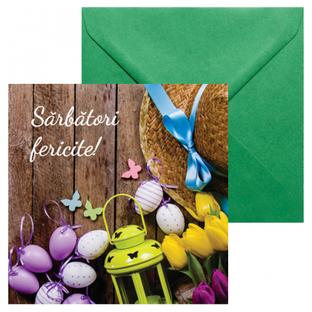 Felicitare Paste mix oua si lalele [0]