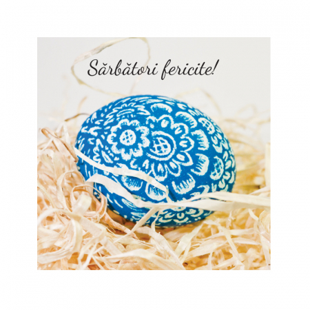 Felicitare Paste ou incondeiat albastru [1]