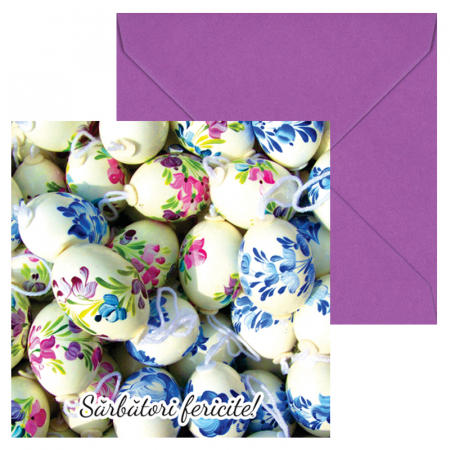 Felicitari Paste mix poze - Felicitare Paste oua inflorate