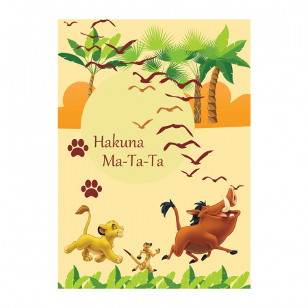 Invitatie Botez Tematica Safari – Leu Simba – Design Personalizat, Stil Jucaus si Elegant [1]