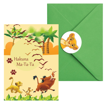 Invitatie Botez Tematica Safari – Leu Simba – Design Personalizat, Stil Jucaus si Elegant [1]