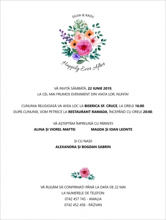 PRODUSE DIGITALE - Invitatie electronica nunta Happily Ever After